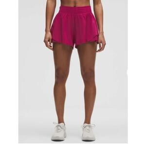 Lululemon Shake it Out High Rise Running Shorts 2.5" Magenta Smoke Maroon XXS